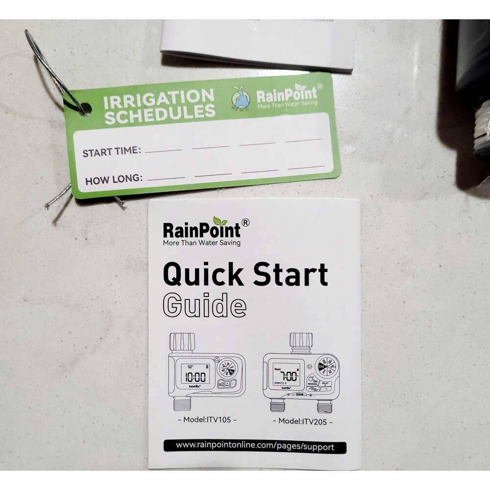 NEW RainPoint Programmable 1 Zone Water Timer Model Number ITV105 OPEN BOX - Picture 12 of 13